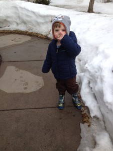 Link loves to eat the snow!